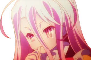 🤔 Shiro No Game No Life Anime, Shiro, No Game No Life, Lindo, Chica whatsapp sticker