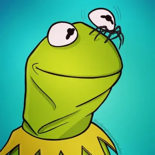 😁 Kermit Muppet, Frosch, Meme, Lustig, Tier whatsapp sticker