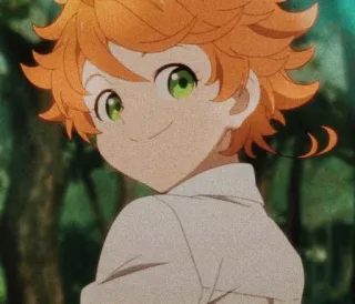 ⛓ Emma The Promised Neverland Anime, The Promised Neverland, Dibujos animados, Sonrisa, Manga telegram sticker