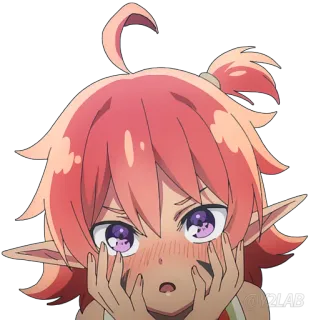 😳 Anime, Cartoon, Elf, Figur, Mädchen telegram sticker