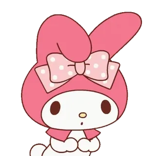 😊 My Melody My Melody, Sanrio, lindo, kawaii, conejo, rosa, dibujos animados telegram sticker