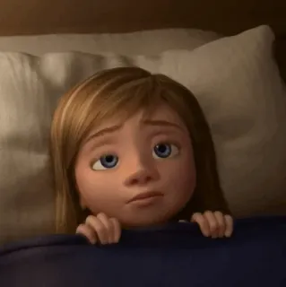 🤖 Riley Andersen Inside Out Riley, Inside Out, triste, cartone animato telegram sticker