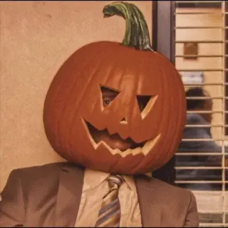 🎃 Dwight Schrute The Office halloween, citrouille, costume, drôle, série tv, the office, dwight telegram sticker