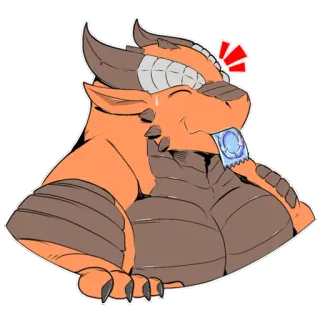 🍆 dragon, préservatif, dessin animé, autocollant telegram sticker
