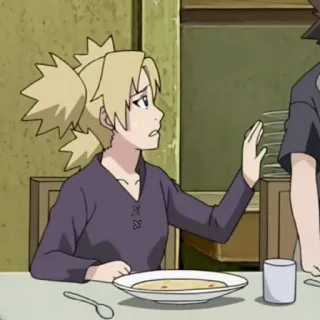 🪵 Temari Naruto Anime, Dessin animé, Personnage, Féminin, Intérieur, Repas telegram sticker