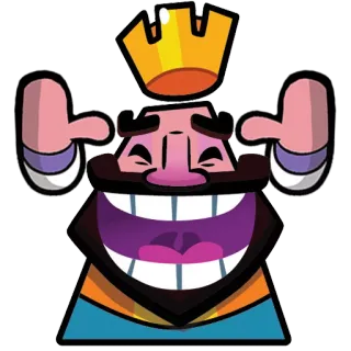 🙌 King Clash Royale クラッシュ・ロワイヤル, ビデオゲーム, キング, キャラクター, 絵文字 telegram sticker