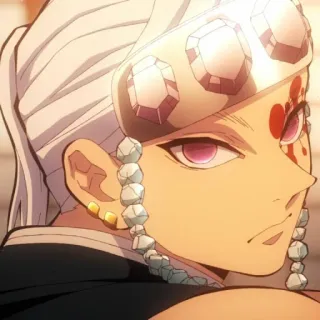 💎 Tengen Uzui Demon Slayer Anime, Kimetsu no Yaiba, Tengen Uzui, Sangre telegram sticker
