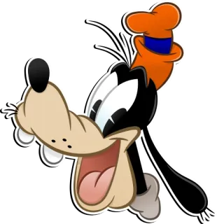 😃 Goofy глупый, мультфильм, Дисней, персонаж, смешной telegram sticker