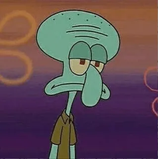 😑 Squidward Tentacles SpongeBob SquarePants whatsapp sticker