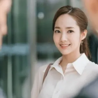 😊 wanita, tersenyum, potret, asia, korea, aktris telegram sticker