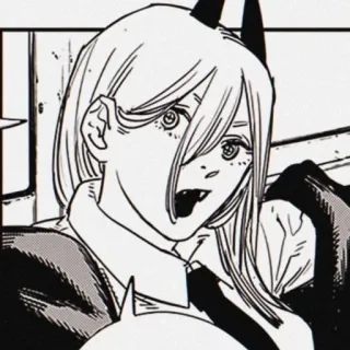 🌟 Power Chainsaw Man อนิเมะ, มังงะ, ปีศาจ, พาวเวอร์, Chainsaw Man, ตัวละคร whatsapp sticker