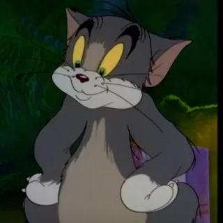 🙂 Tom Cat Tom and Jerry cartoon, cat, Tom, funny, animal telegram sticker