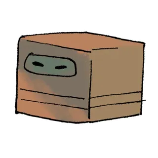 🐍 hộp, phim hoạt hình, nhân vật, bản vẽ telegram sticker