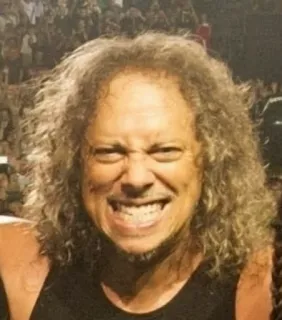😁 Kirk Hammett musicista, chitarrista, Metallica, rock, metal telegram sticker