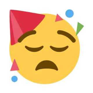 😪 emoji, sad, injured, hurt, yellow, face telegram sticker