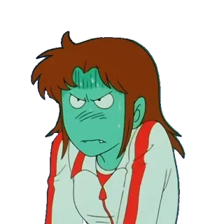 😤 anime, cartoon, angry, expression, frustrated, upset telegram sticker