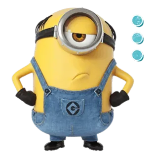 😕 Minion Despicable Me minion, cartoon, character, funny, cute telegram sticker