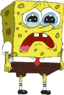 😢 Spongebob Spongebob Squarepants spongebob, pleurer, triste, dessin animé, nickelodeon telegram sticker