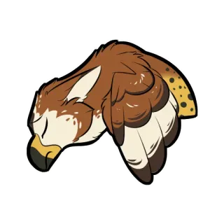 😥 owl, bird, animal, cute, sleeping telegram sticker