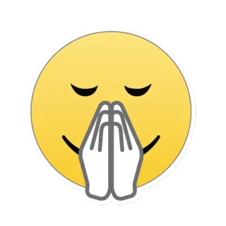 🙏 Emoji, Cara, Manos, Oración, Suplicando, Por favor telegram sticker