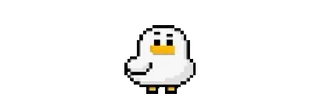 🐥 Pixel art, Pato, Pájaro, Animal, Lindo, Dibujos animados telegram sticker