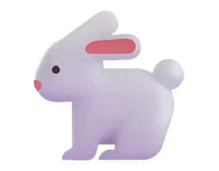 🐇 rabbit, bunny, animal, cute, 3D telegram sticker
