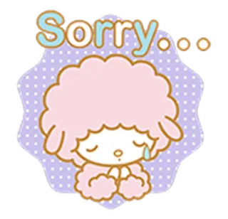 🙇 Sorry... desculpa, desculpe, desenho animado, fofo, arrependimento telegram sticker