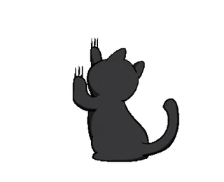 🐾 chat, doigt d'honneur, grossier, offensant, geste, animal telegram sticker