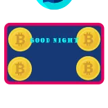🌃 GOOD NIGHT bitcoin, good night, coins, crypto, cryptocurrency telegram sticker