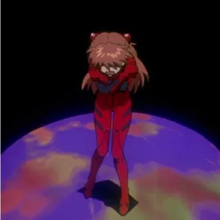 😔 Asuka Langley Soryu Neon Genesis Evangelion Anime, Evangelion, Asuka, Traje Rojo, Chica Anime, Triste, Emocional telegram sticker