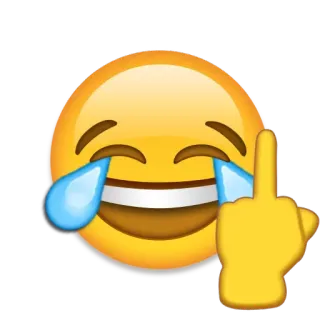 😂 Emoji, Dedo do meio, Ofensivo, Meme, Sticker telegram sticker