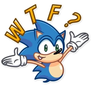 😀 Sonic WTF? riccio, sonic, domanda, wtf, infastidito, sorpreso telegram sticker