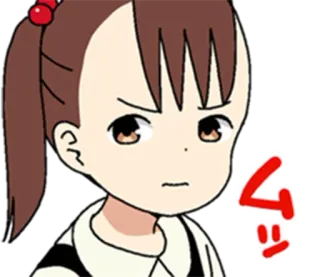 😡 ムッ anime, chica, molesta, murmurando, linda, dibujos animados telegram sticker