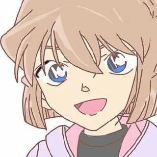 😃 Mary Sera Detective Conan Anime, Detektyw Conan, Mary Sera, Kreskówka, Postać, Uśmiechnięta telegram sticker