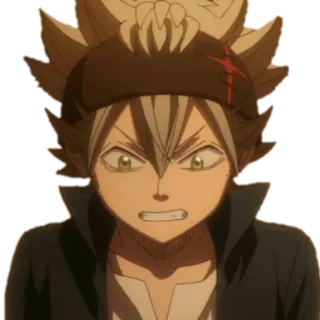 😬 Asta Black Clover Anime, Manga, Asta, Black Clover, Shonen, Magia whatsapp sticker