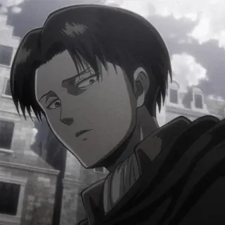 🍙 Levi Ackerman Attack on Titan anime, levi, attack on titan, military, manga telegram sticker