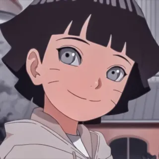 🙂 Himawari Uzumaki Naruto Anime, Carino, Sorriso, Bambino, Manga telegram sticker