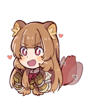 😻 Raphtalia The Rising of the Shield Hero anime, chibi, cute, Raphtalia, Shield Hero telegram sticker