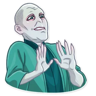 👐 Voldemort Harry Potter Voldemort, Harry Potter, wizard, villain, magic telegram sticker