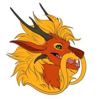 😊 животное, существо, дракон, фэнтези, фурри telegram sticker
