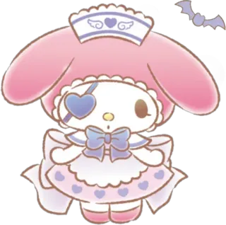 ☠️ My Melody sanrio, kawaii, cute, bunny, character, anime, manga telegram sticker