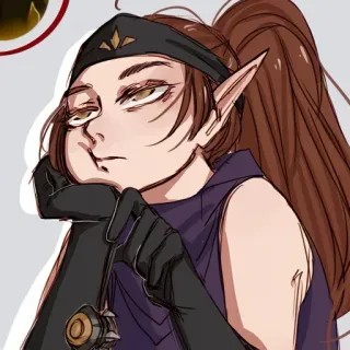 🦄 elf, fantasy, magic, character, girl, portrait telegram sticker