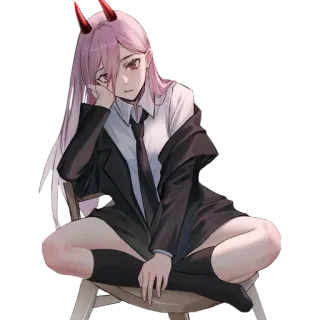 🧐 Power Chainsaw Man anime, character, devil, Power, Chainsaw Man, demon, manga telegram sticker