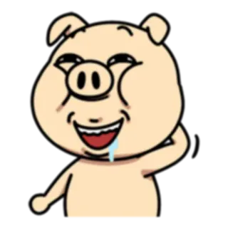 😆 schwein, cartoon, emoji, lustig, süß, tier telegram sticker