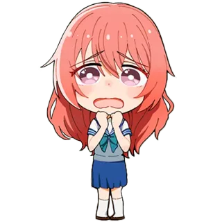🥺 anime, chibi, manga, cute, cartoon, girl telegram sticker