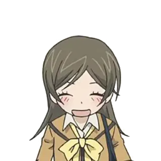 😆 anime, kartun, gadis, tersenyum, bahagia telegram sticker