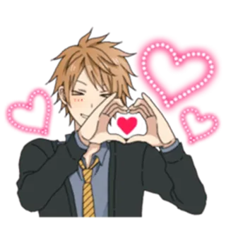 ❤ anime, love, heart, cute, romance, cartoon, animation telegram sticker