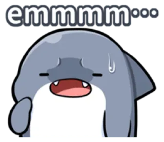 😍 emmmm... haai, cartoon, uitdrukking, emoticon telegram sticker