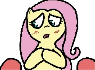 😣 Fluttershy Pony, Fluttershy, Carino, Cartone animato, Animale telegram sticker