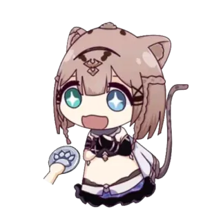 🤩 chibi, cat girl, anime, cute telegram sticker